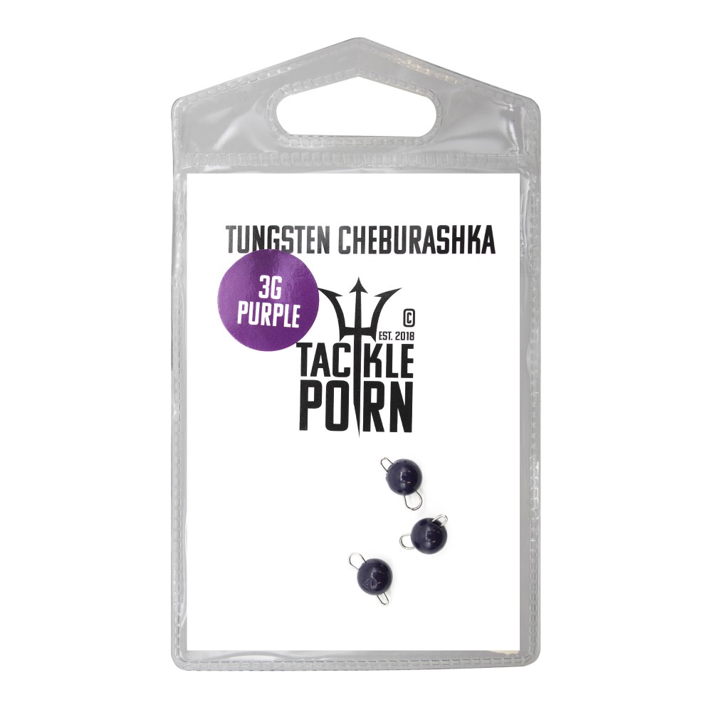 Tackle Porn Tungsten Cheburashka Purple Jigkopf 3g - purple - 3Stück