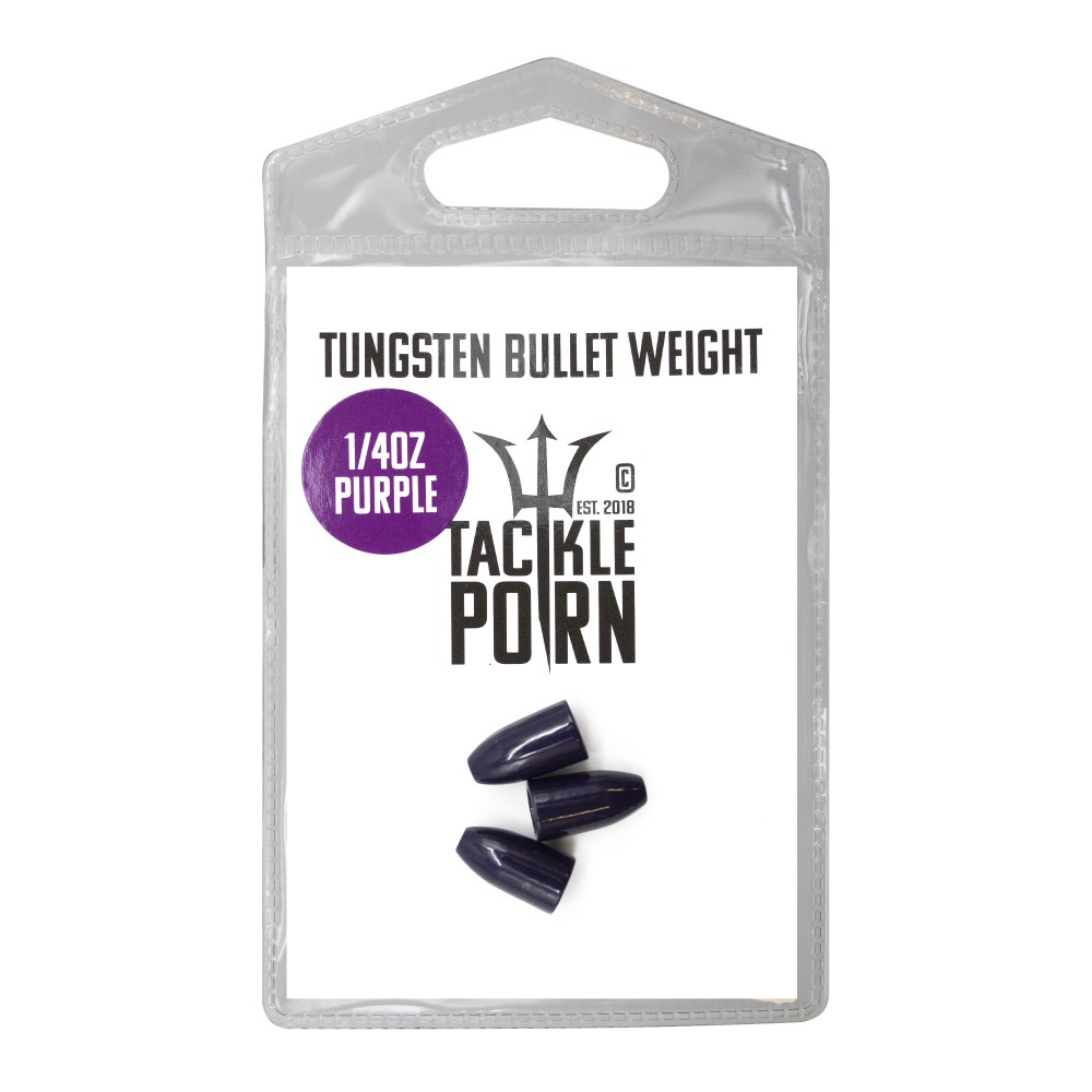 Tackle Porn Tungsten Bullet Weight Purple Bullet Weight 1/4oz - 7g - purple - 3Stück