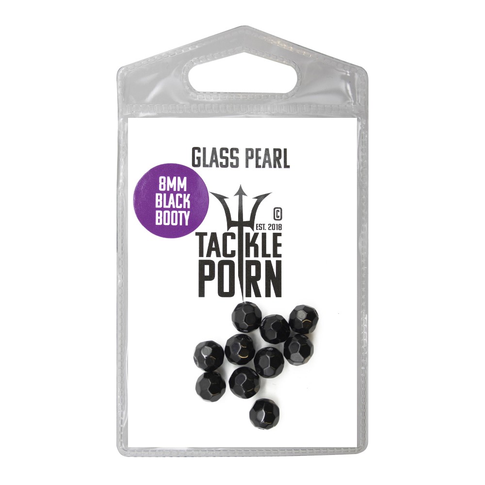 Tackle Porn Glass Pearl Glasperlen black - 10Stück