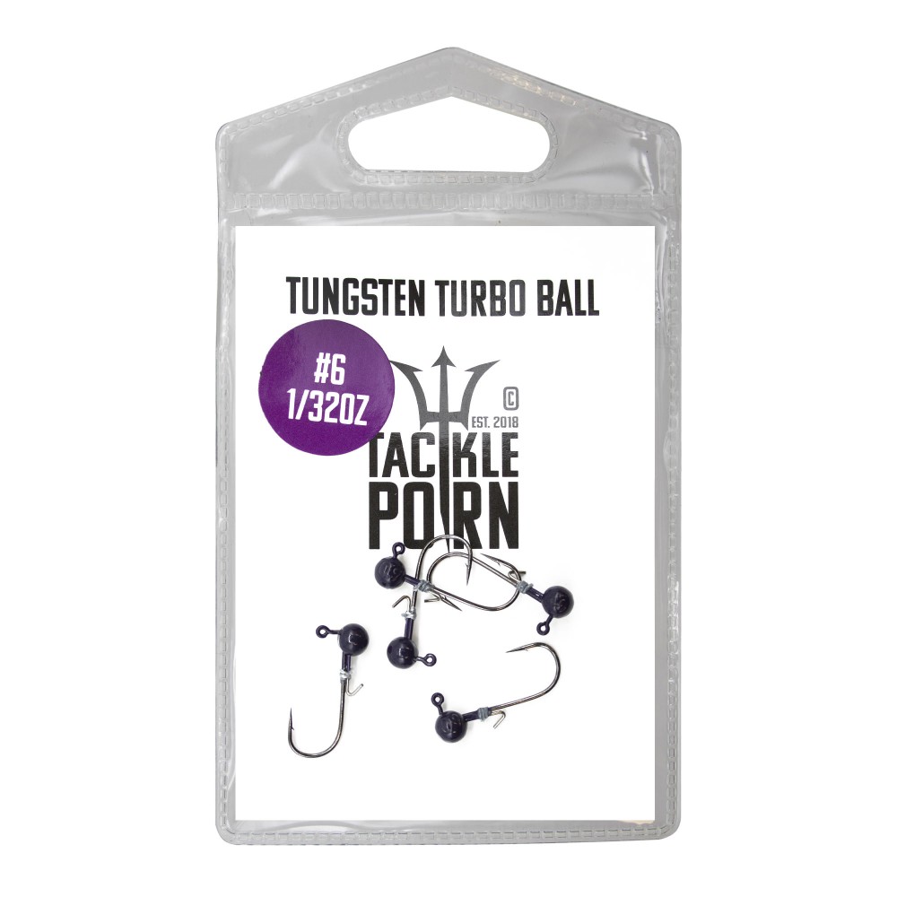 Tackle Porn Tungsten Turbo Ball Jigkopf 1/32oz - 5Stück