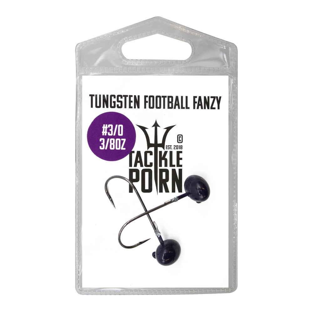 Tackle P*rn Tungsten Football Fanzy - Jigkopf 3/8oz - 2Stück