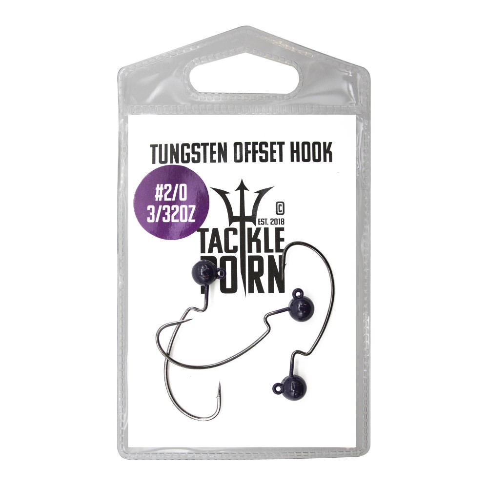 Tackle P*rn Tungsten Weighted Offset Hook - Finesse Jig 3/32oz - 3Stück
