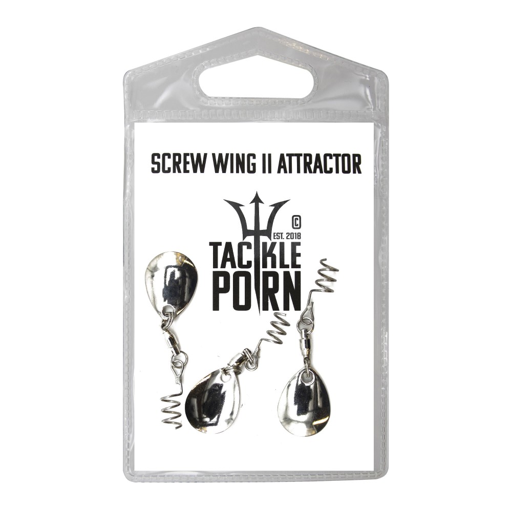 Tackle Porn Screw Wing II Attractor Spinnerblatt silver - 3Stück