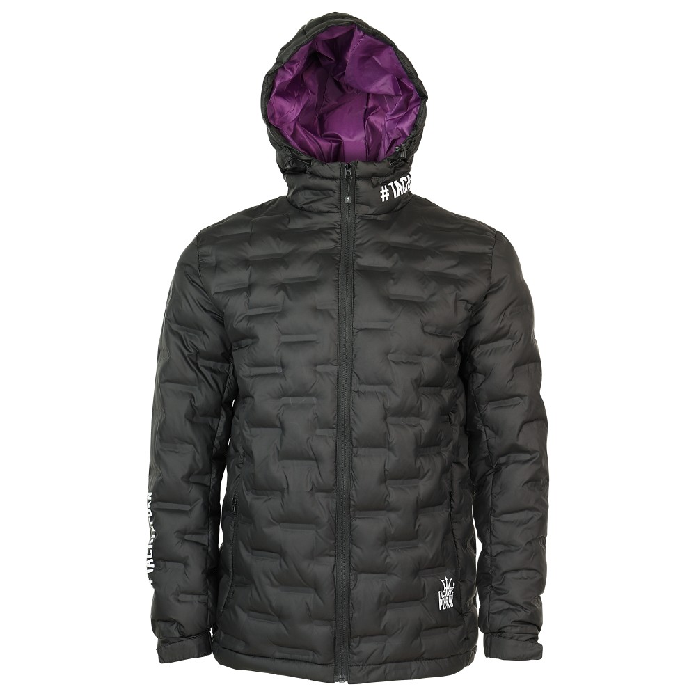 Tackle P*rn Down Jacket "Drunken Duck" - Übergangsjacke Gr. L - schwarz