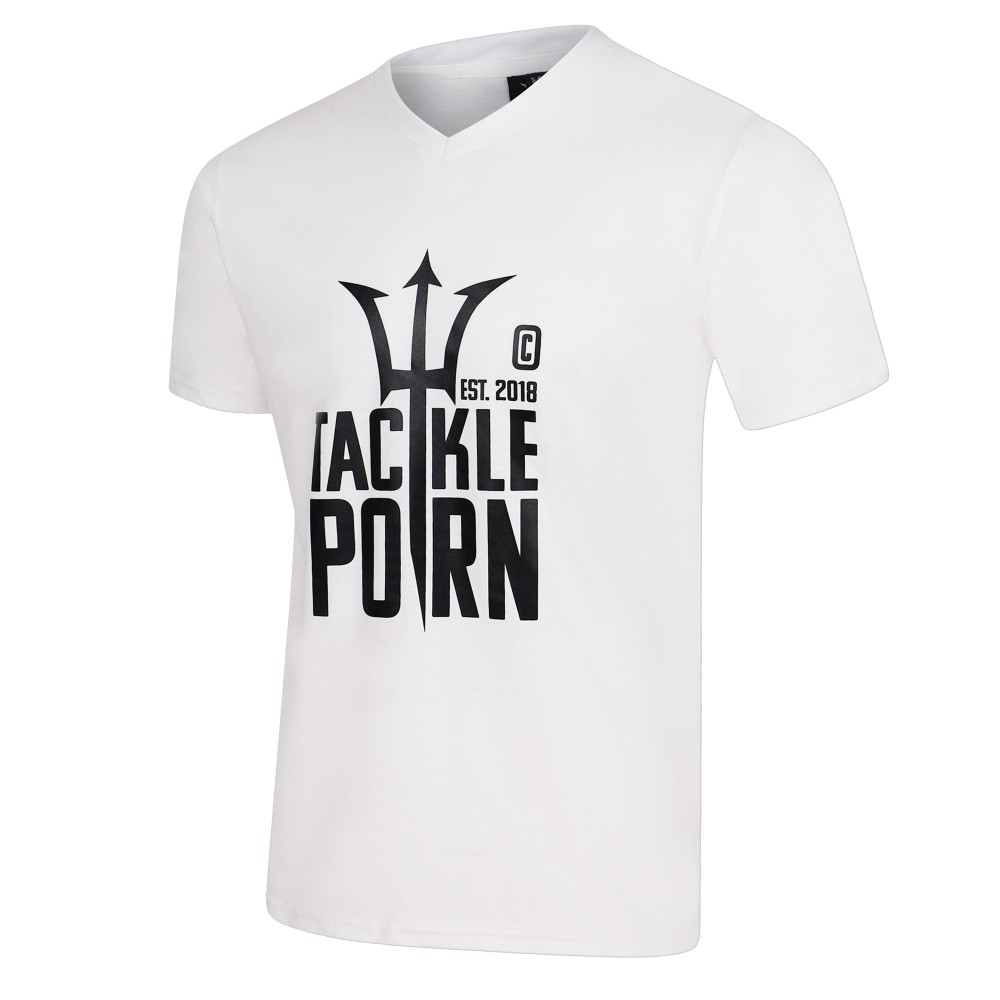 Tackle Porn T-Shirt "Big Logo" Gr. M - weiß