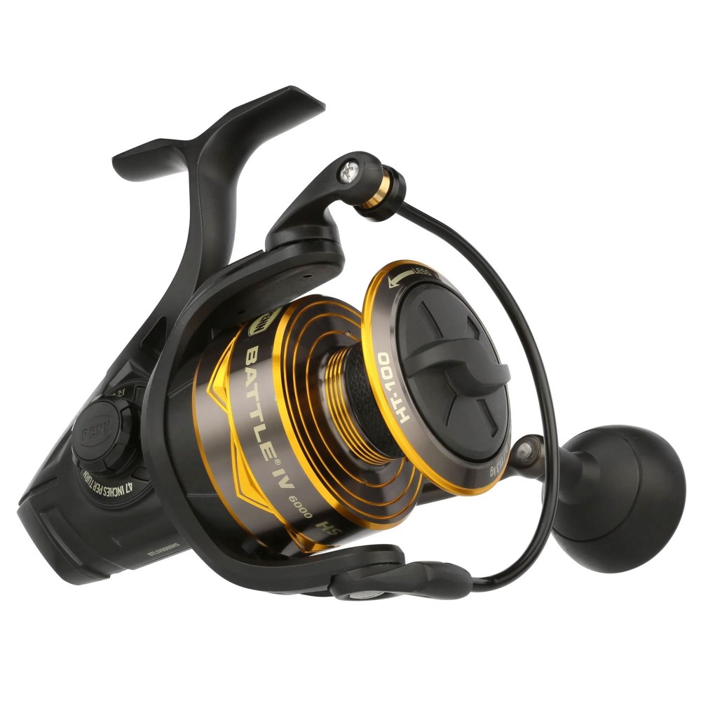 Penn Battle® IV Spinning Reel - Spinnrolle 6000 HS- 335m/ 0,38mm - 6,2:1 - 590g