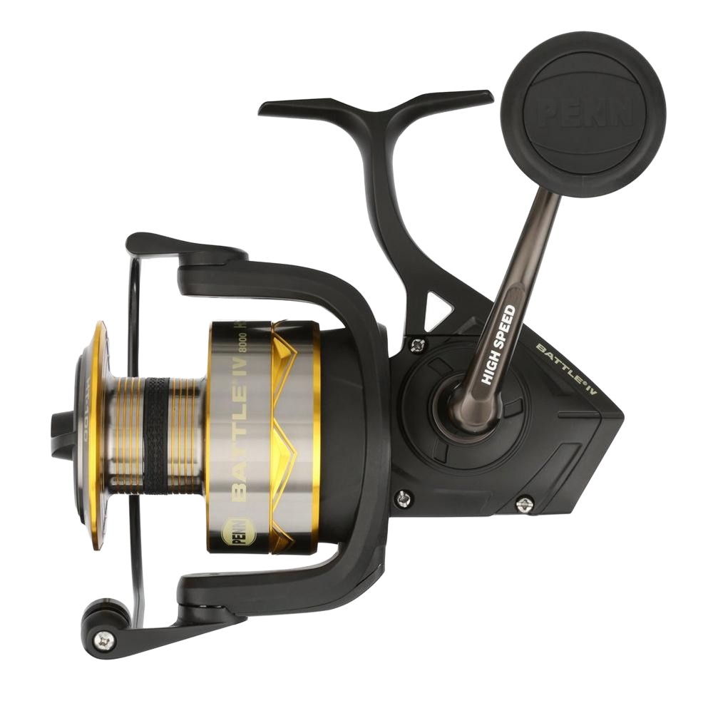 Penn Battle® IV Spinning Reel - Spinnrolle 8000HS FD - 335m/ 0,46mm - 5,3:1 - 785g