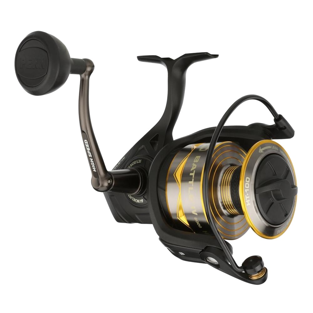 Penn Battle® IV Spinning Reel - Spinnrolle 8000HS FD - 335m/ 0,46mm - 5,3:1 - 785g