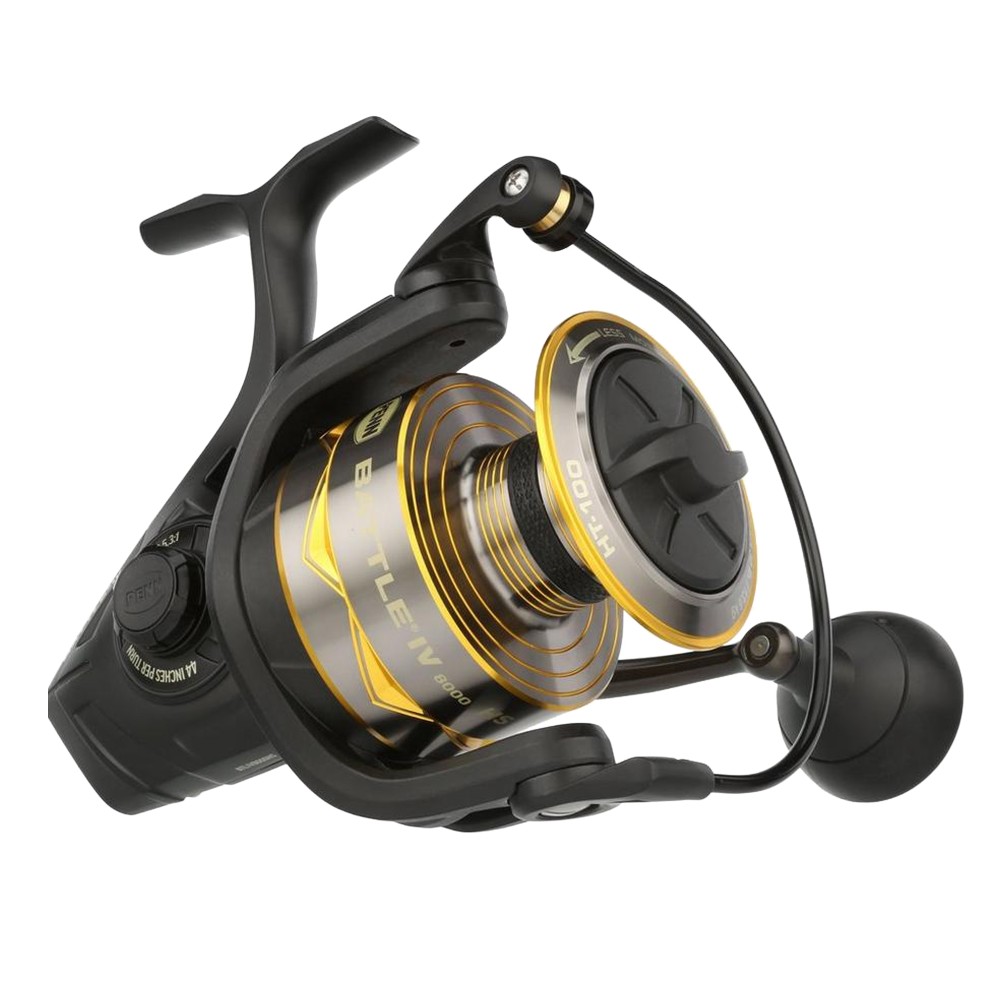 Penn Battle® IV Spinning Reel - Spinnrolle 8000HS FD - 335m/ 0,46mm - 5,3:1 - 785g