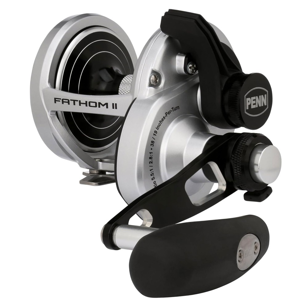 Penn Fathom™ II Lever Drag 2 Speed - Multirolle 30 LH - 370m/ 0,49mm - 5,5:1 - 575g