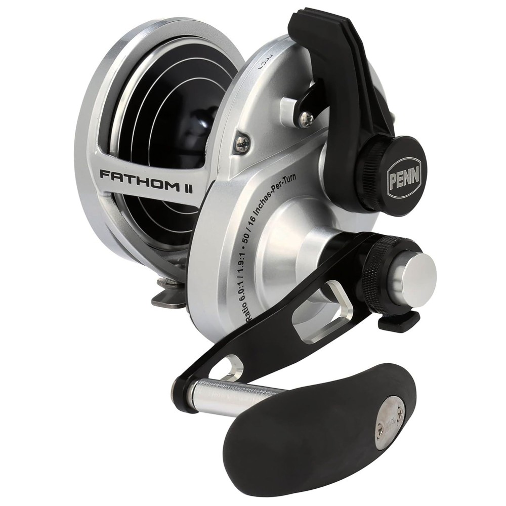 Penn Fathom™ II Lever Drag 2 Speed - Multirolle 40N LH - 375m/ 0,54mm - 6,0:1 - 683g