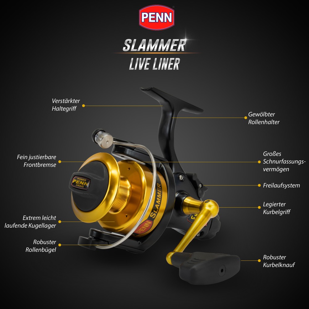 Penn Slammer Live Liner 760 L 350m/ 0,40mm - 4,70:1 - 784g