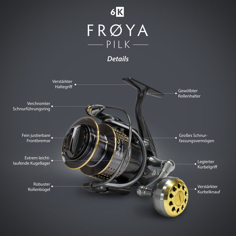 Team Deep Sea Frøya Pilk 6000 320m/0,30mm - 4,7:1 - 430g