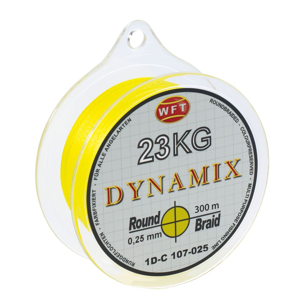 WFT Round Dynamix gelb 23 KG 300 m 0,25mm gelb - TK23kg - 0,25mm - 300m