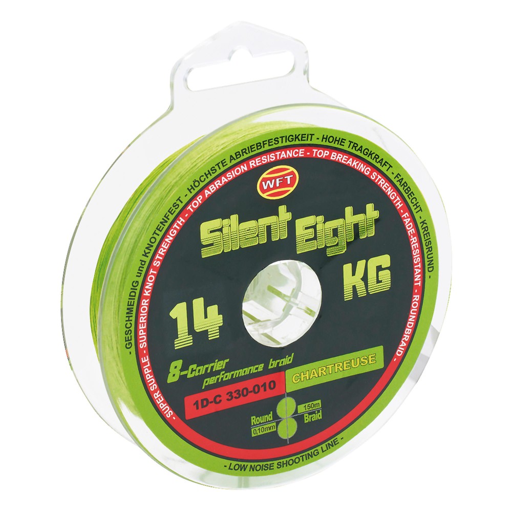 WFT Silent 8 chartreuse 150m 19KG 0,14 mm chartreuse - TK19kg - 0,14mm - 150m