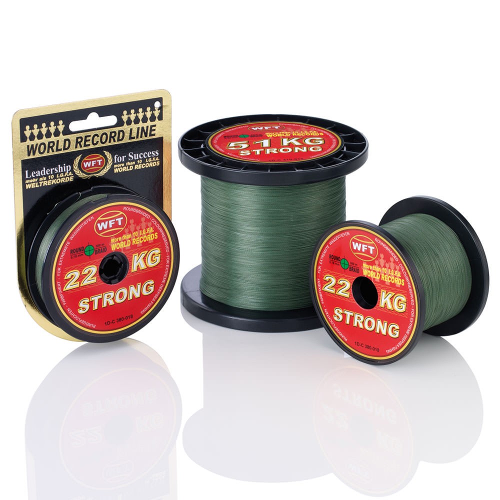 WFT 10 KG Strong Schnur 300 008GR 300m - 0,08mm - grün - 10kg