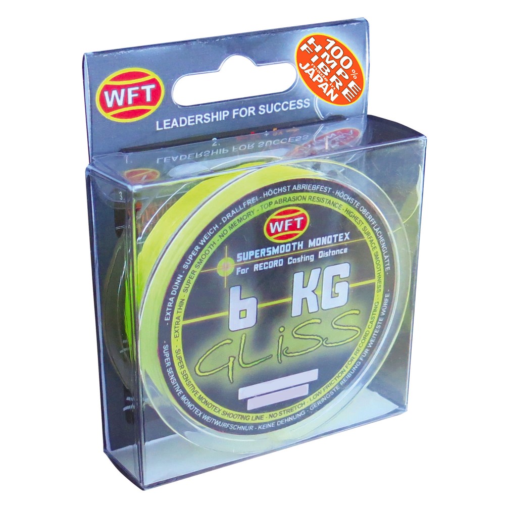 WFT Gliss yellow 150m 4KG 0,10 mm - Angelschnur yellow - TK4kg - 0,10mm - 150m
