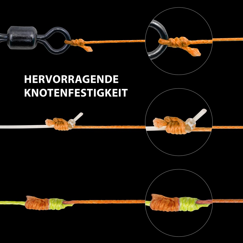 Senshu Q-Line Geflochtene Schnur 0,10mm - orange - 300m