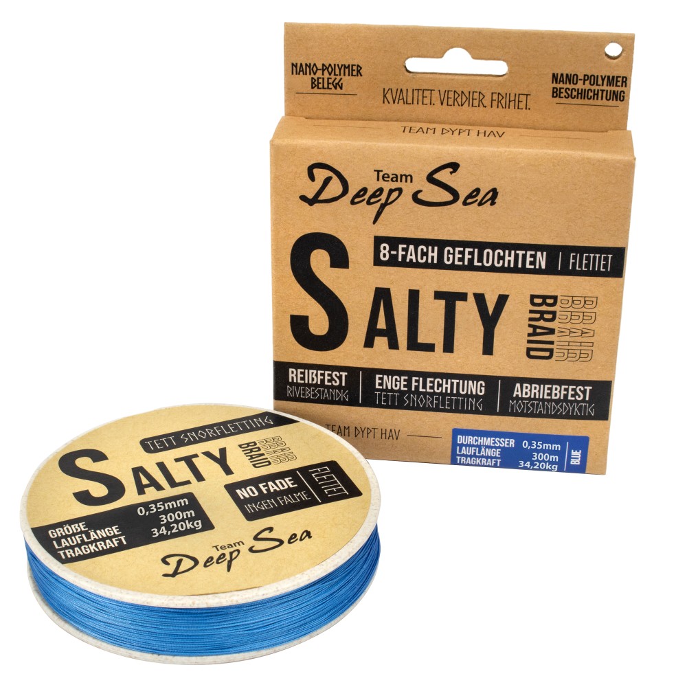 Team Deep Sea Salty-Braid Geflochtene Schnur 0,35mm - blue - 300m