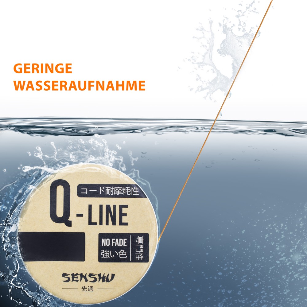 Senshu Q-Line Geflochtene Schnur 0,10mm - orange - 1000m