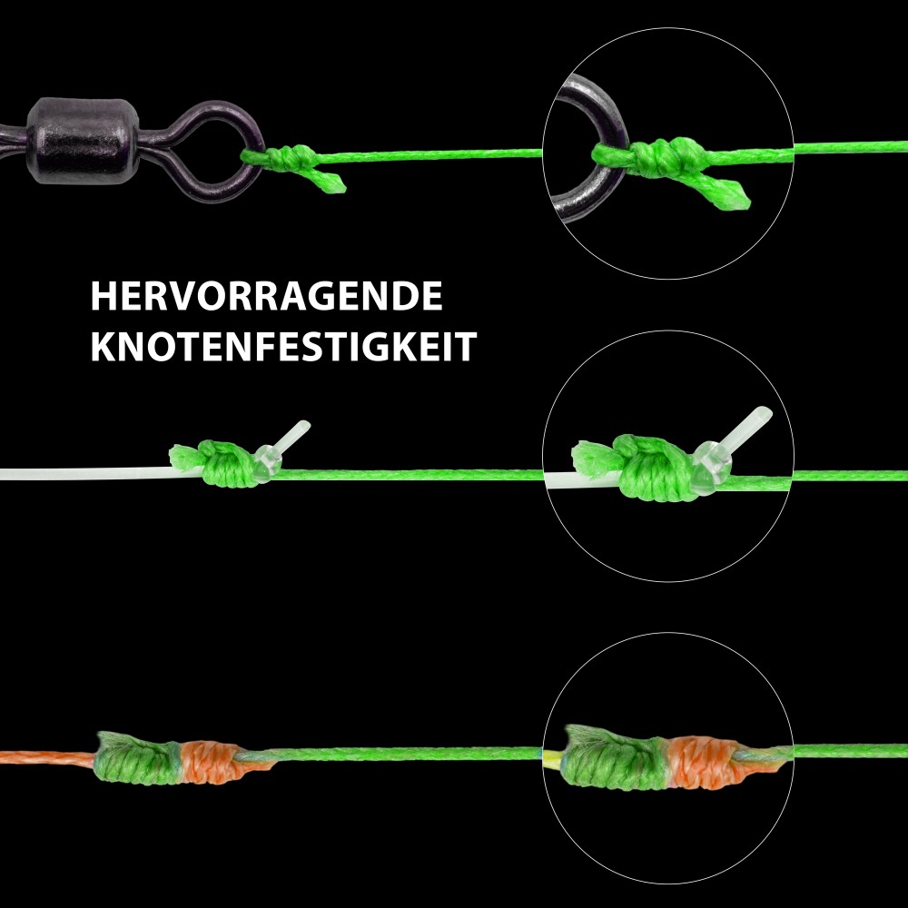 Senshu Q-Line Geflochtene Schnur 0,10mm - lime green - 1000m