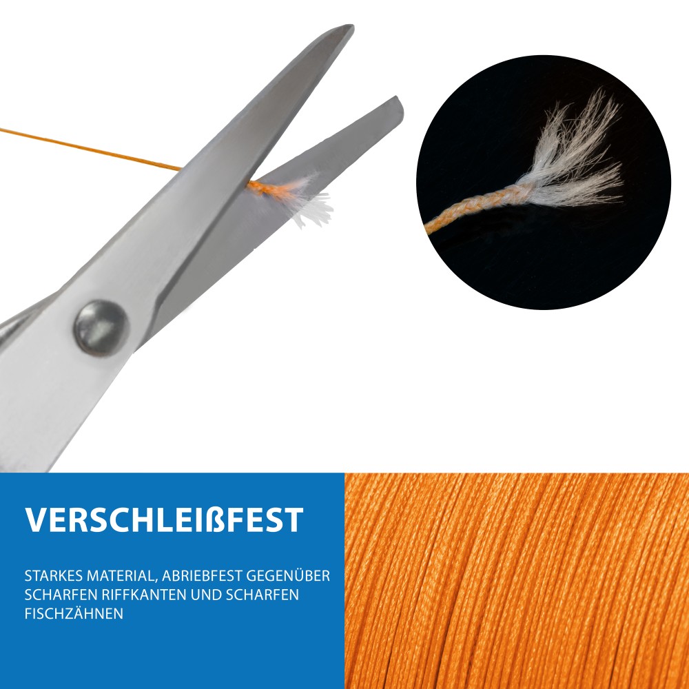 Team Deep Sea Salty-Braid - Geflochtene Schnur 0,30mm - orange - 50m