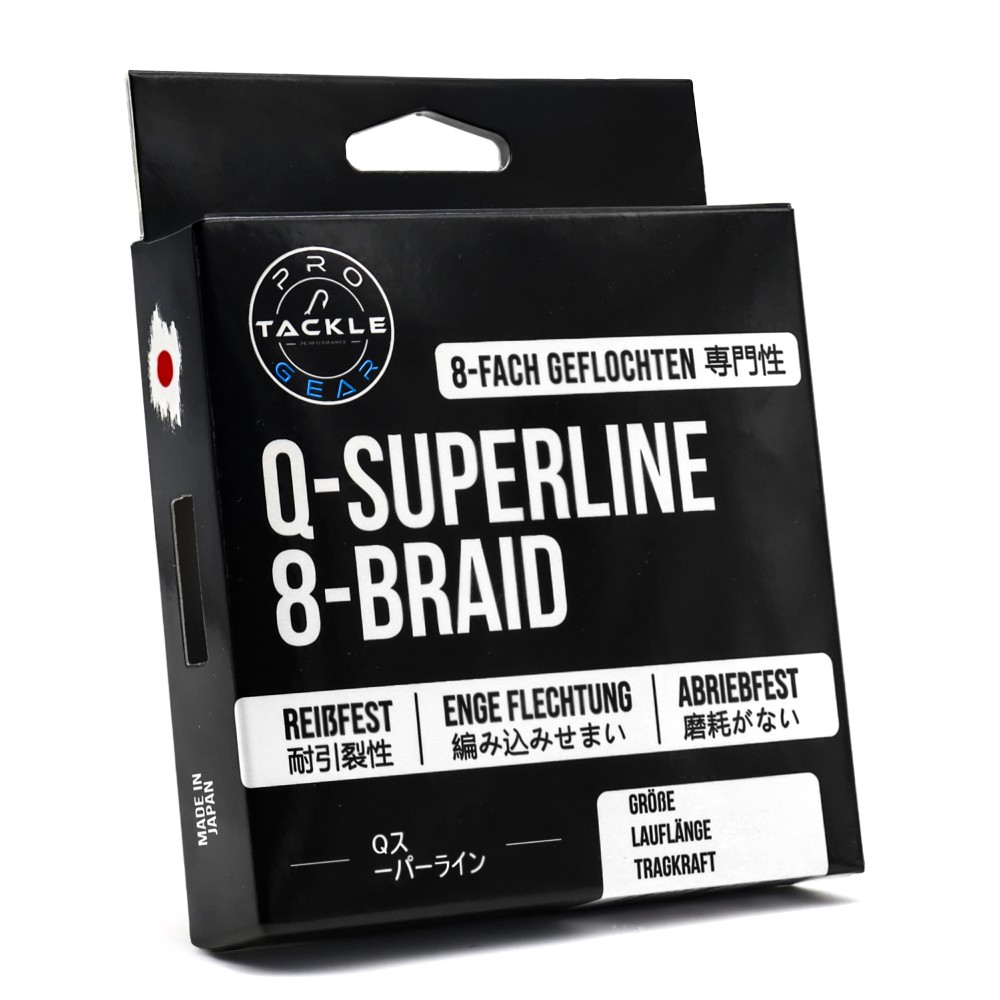 Pro Tackle Q-Superline 8-Braid - Geflochtene Schnur 0,12mm - fluo green - 9,0kg - 150m