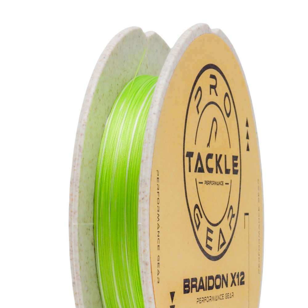 Pro Tackle BraidOn X12 - geflochtene Schnur Camo Fluo Green - 0.25mm - 22Kg - 135m