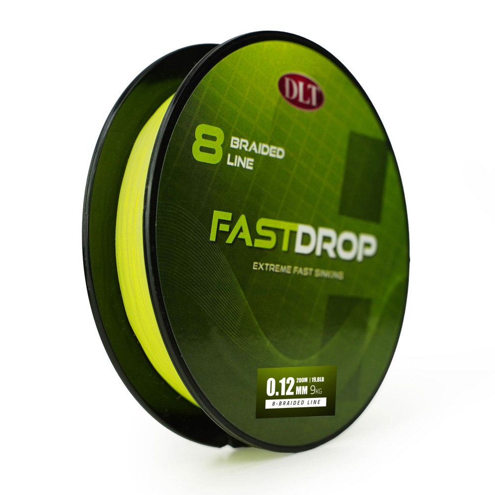 DLT FastDrop 8-Braid - Geflochtetne Schnur sinking - 200m - 0,12mm - yellow