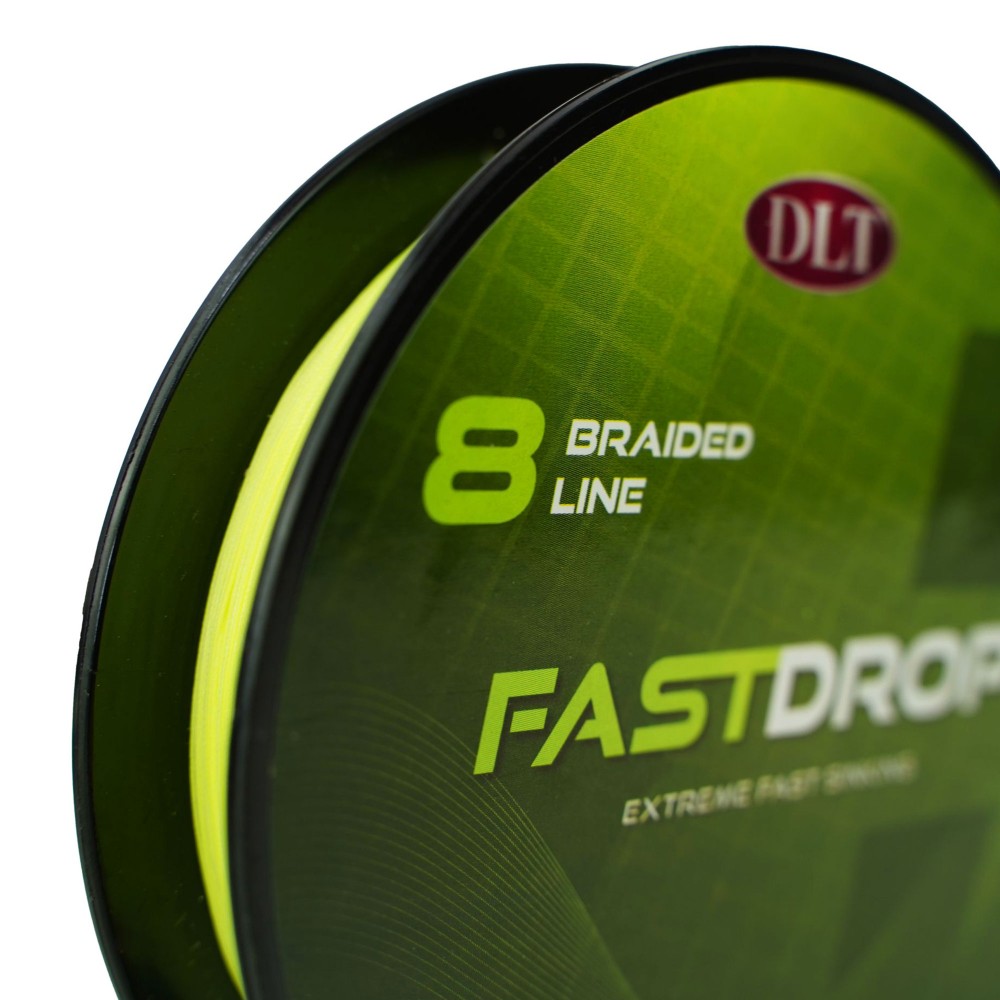 DLT FastDrop 8-Braid - Geflochtetne Schnur sinking - 200m - 0,12mm - yellow