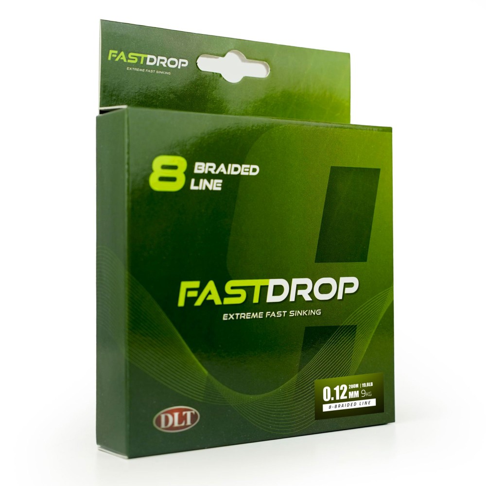 DLT FastDrop 8-Braid - Geflochtetne Schnur sinking - 200m - 0,16mm - yellow