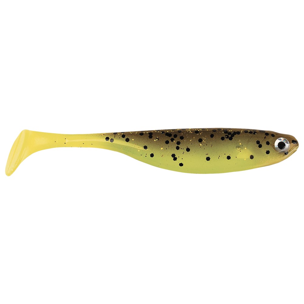 Berkley Sneakshad Gummifisch 5cm - Brown/Chartreuse - 6Stück