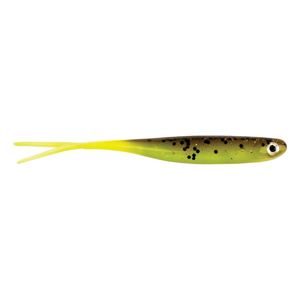 Berkley Sneakminnow - Gummifisch 11cm - Brown/Chartreuse - 4Stück
