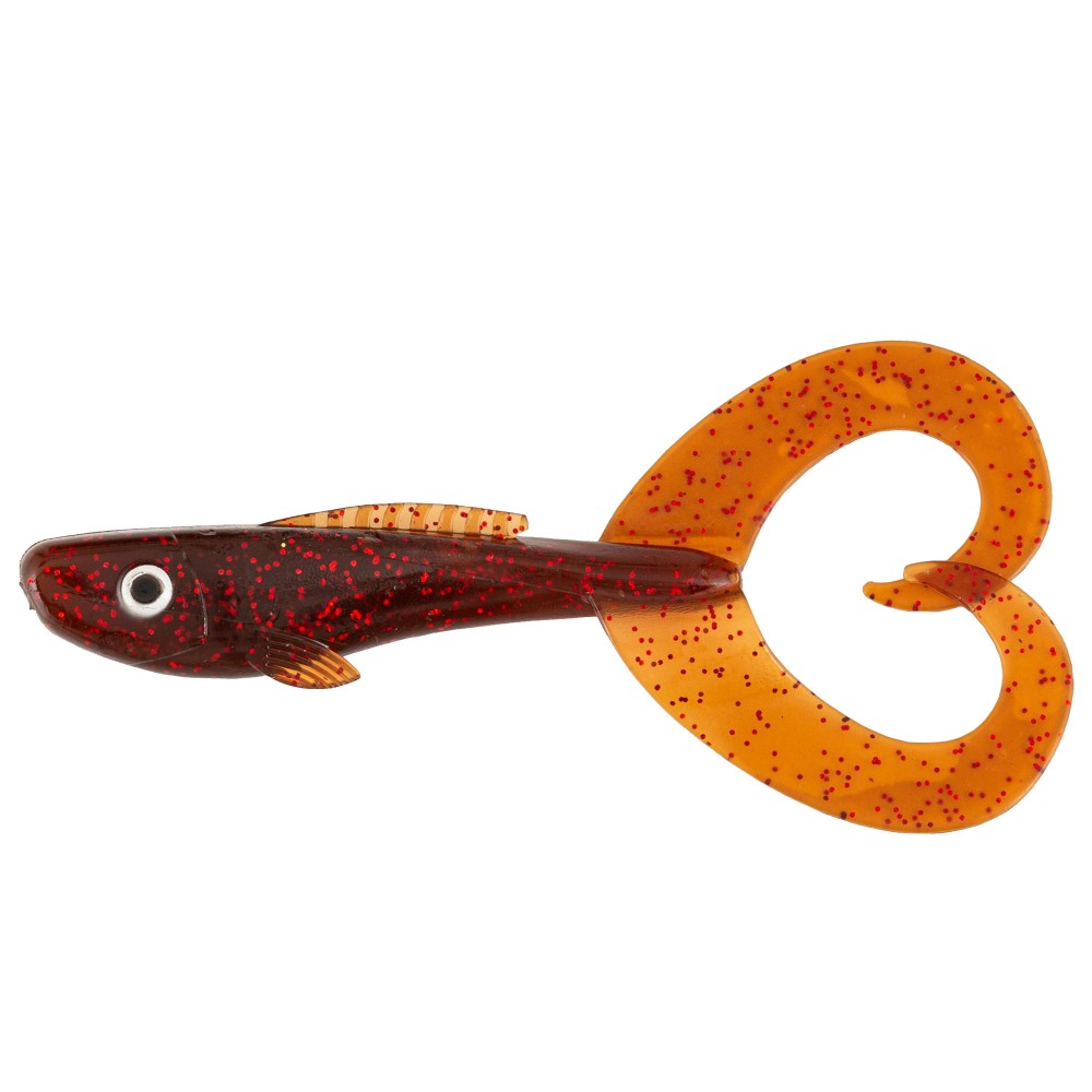 ABU Garcia Beast Twin Tail Gummifisch 170mm - Red Motoroil - 2Stück