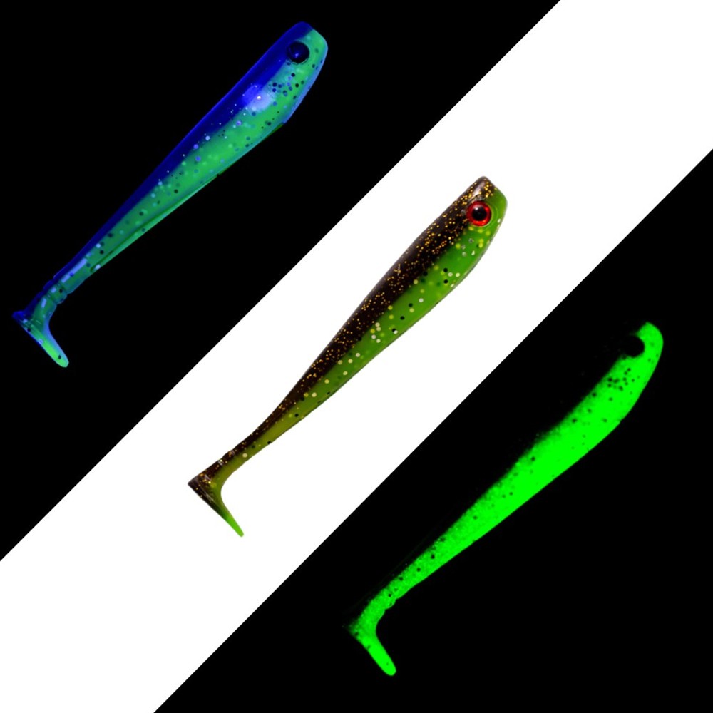 Gapshad Raubfischköder 11,5cm - Chartreuse-Motoroil - 4Stück