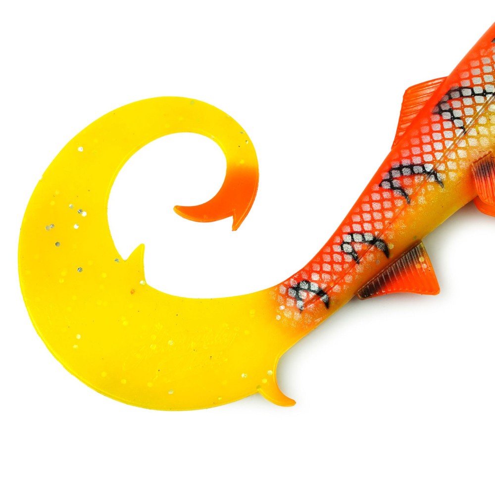 Hostagevalley Lures Hostagevalley Curlytail 18 - Twister Flame Fish - 18cm - 28g - 1Stück