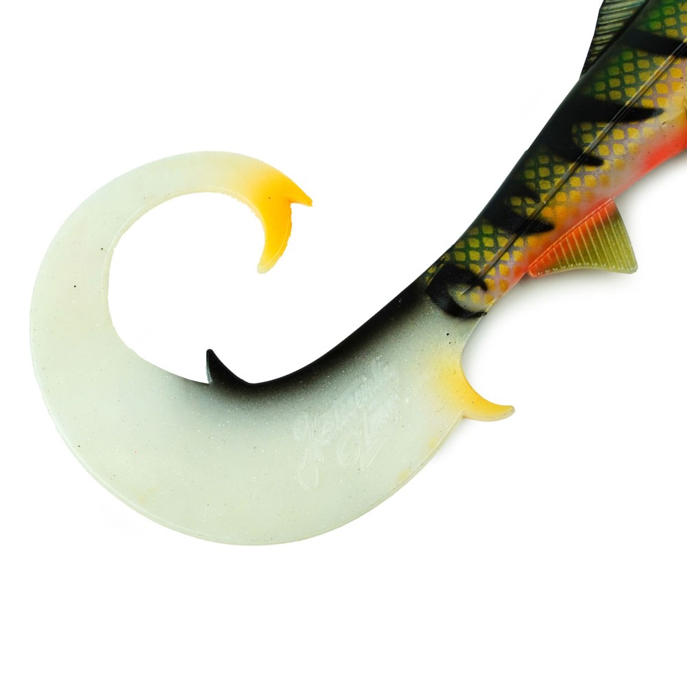 Hostagevalley Lures Hostagevalley Curlytail 18 - Twister Purpur Perch - 18cm - 28g - 1Stück