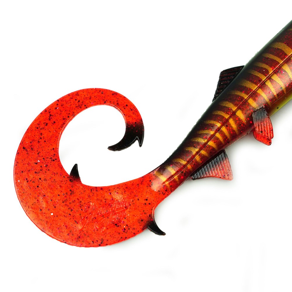 Hostagevalley Lures Hostagevalley Curlytail 18 - Twister Red Pike - 18cm - 28g - 1Stück
