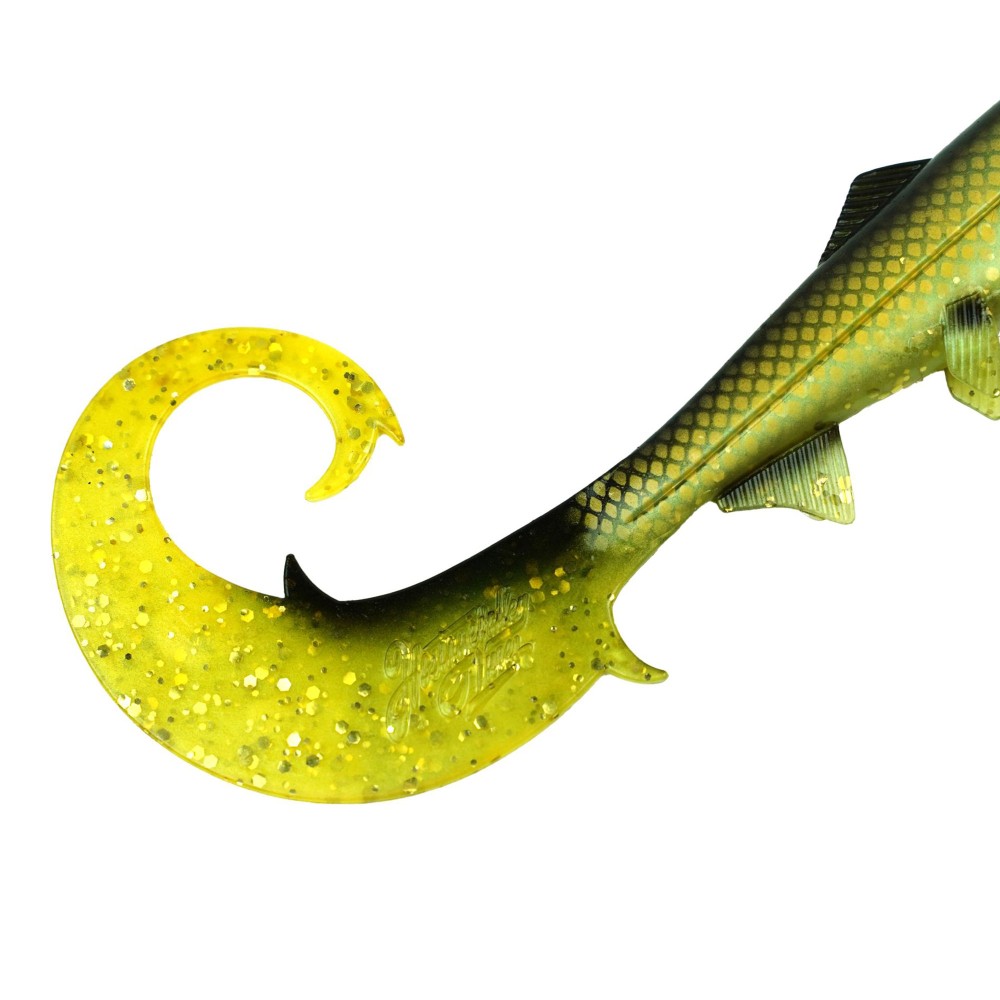 Hostagevalley Lures Hostagevalley Curlytail 24 - Twister Gold Jade - 24cm - 66g - 1Stück