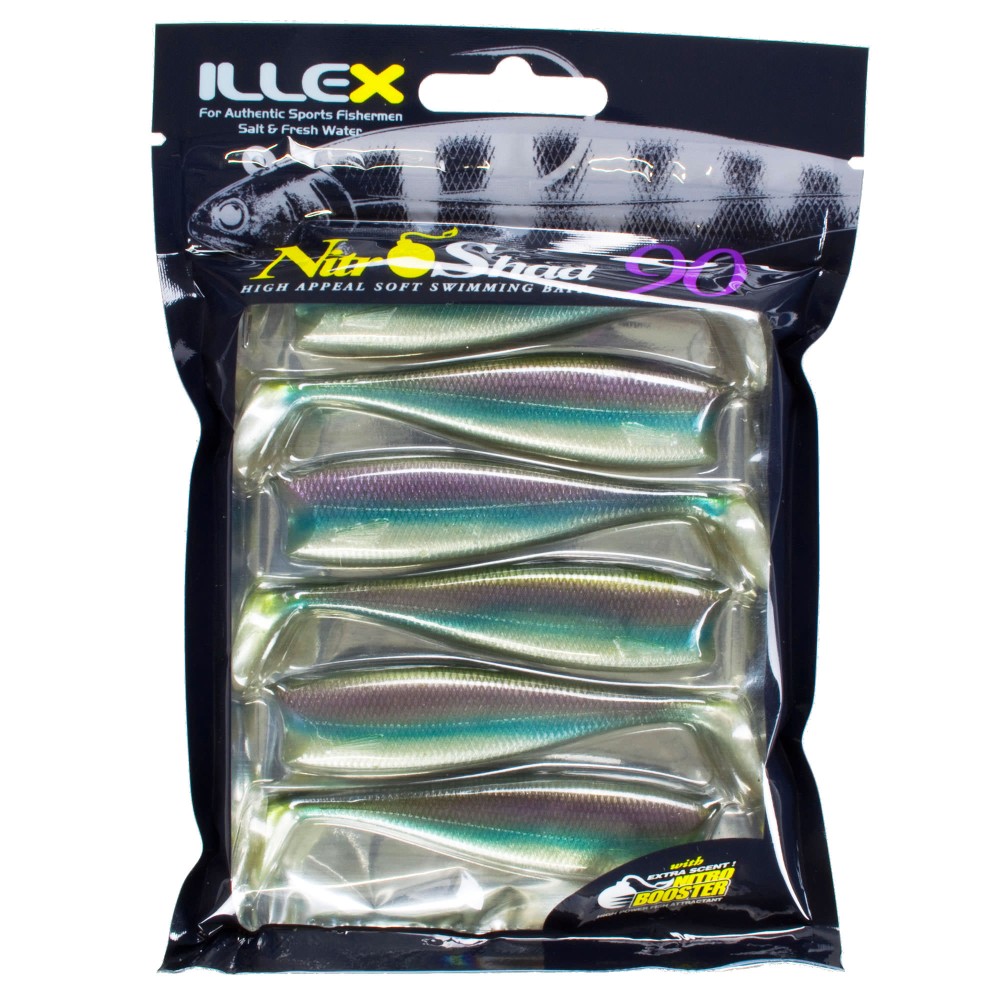 Illex Nitro Shad 90 Gummifisch Eperlan 9cm - Eperlan - 7,5g - 6 Stück