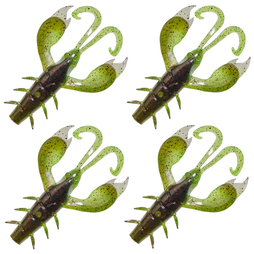 Illex Magic Craw Creature Bait Watermelon/Chartreuse - 8,0cm - 7,9g - 4Stück