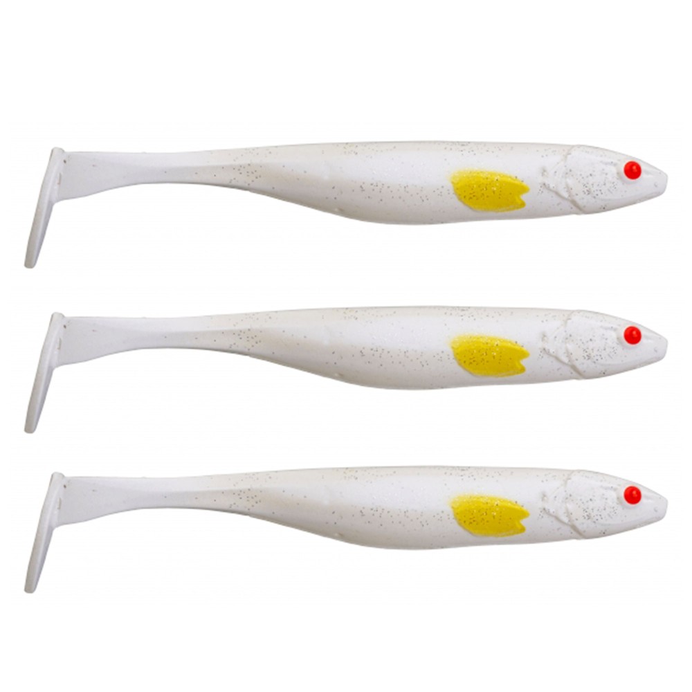 Illex Magic Fat Shad - Gummifische 15,5cm - 3 Stück - Magic Pearl Bone