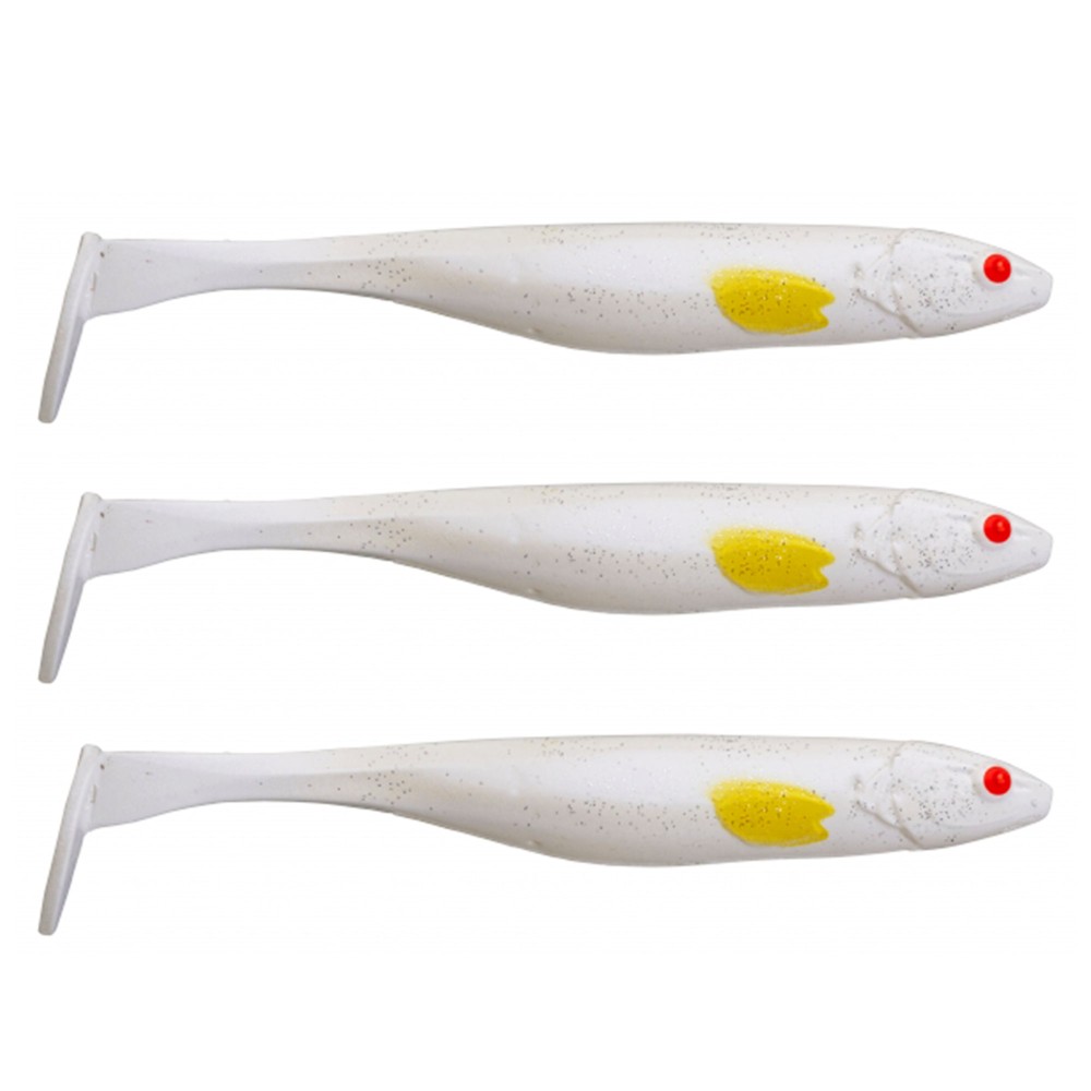 Illex Magic Fat Shad Gummifische 15,5cm - 3 Stück - Magic Pearl Bone