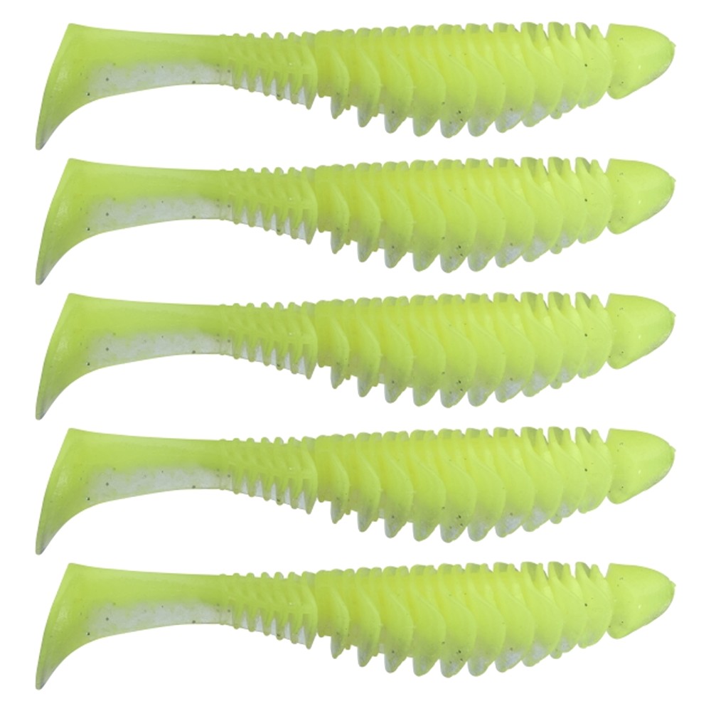 Illex Dead Slowler Gummifische 5,5"- 13,5cm - 5 Stück - 22g - Chart Pearl/Silver