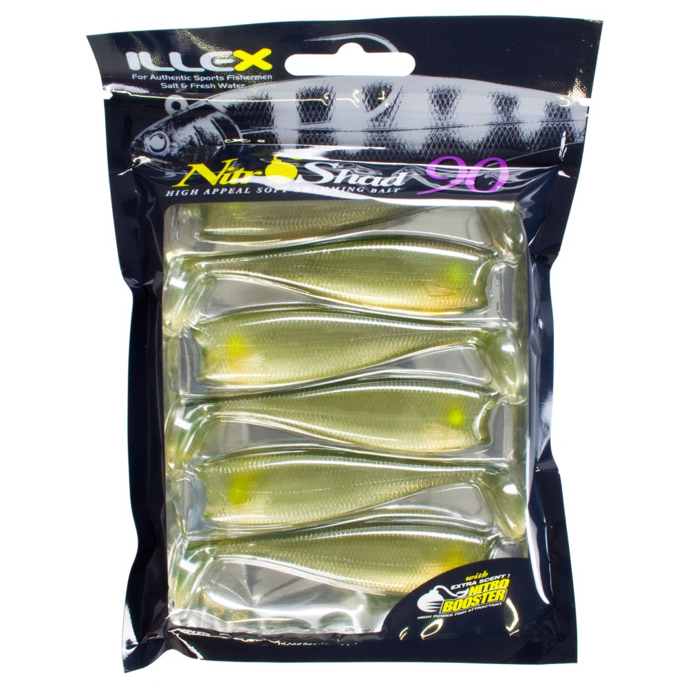 Illex Nitro Shad Gummifische 9cm - Clear Ayu - 7.5g - 6 Stück