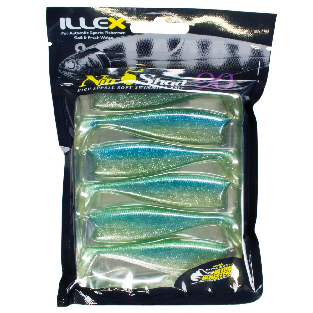 Illex Nitro Shad Gummifische 9cm - Blue Herring - 7.5g - 6 Stück