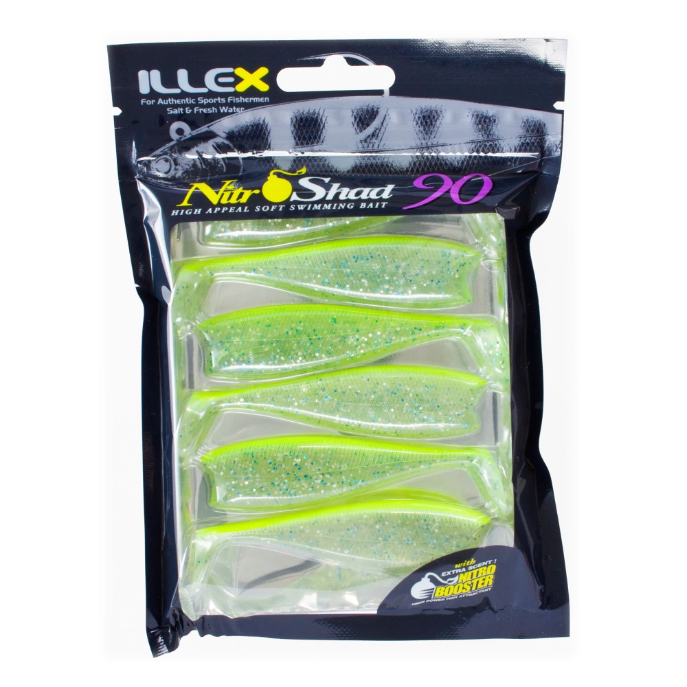 Illex Nitro Shad 90 Gummifisch Sunrise Shad 9cm - Sunrise Shad - 7,5g - 6 Stück