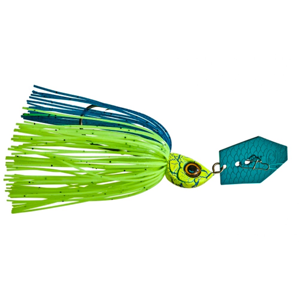 Illex Crazy Crusher Chatterbait Blue Back Chartreuse - 10g - sinkend