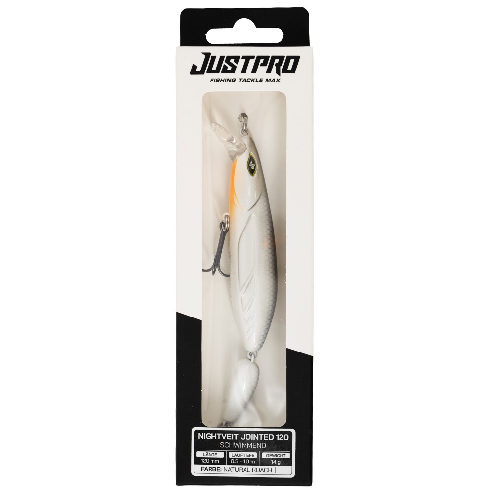 JustPro Nightveit Jointed 120 - Zanderwobbler Orange Killer - 12cm - 1 Stück