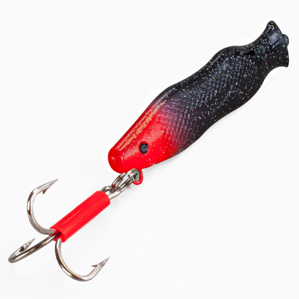 Team Deep Sea Dorsch Jigger - Pilker 125g - Black Glitter Body - 1 Stück